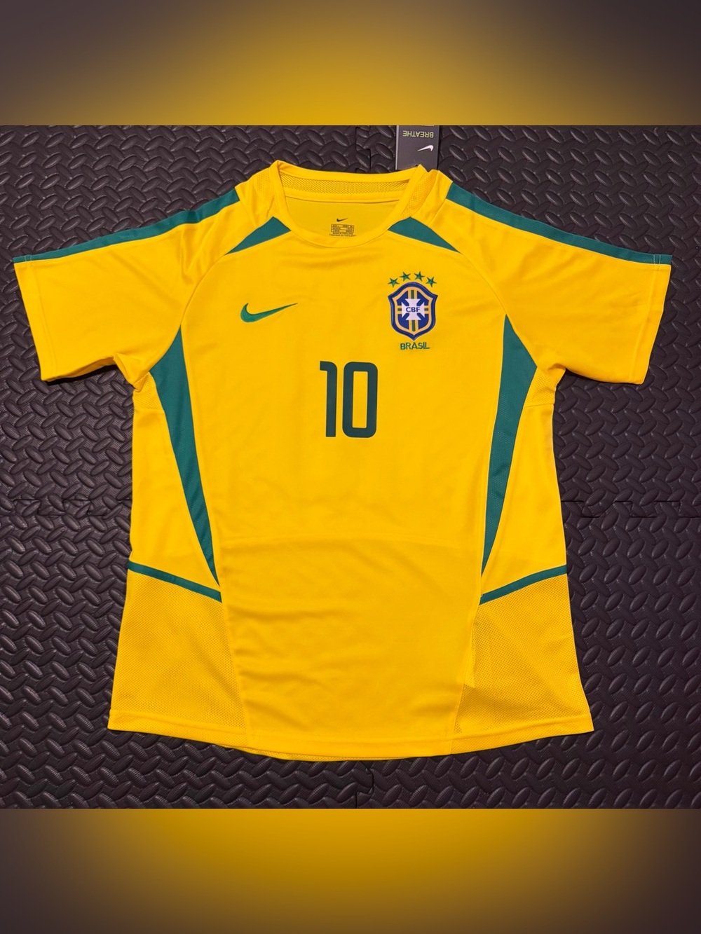 Rivaldo Brazil Retro Jersey #10 Vintage Shirt 2002 (Runs Small)